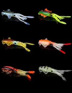 Kolpo SQUID PREMIUM 7 cm 2 g – Realistischer Tintenfisch-Softbait mit 3D-Augen zum Spinn- und Vertikalangeln.