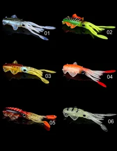 Kolpo SQUID PREMIUM 7 cm 2 g – Realistischer Tintenfisch-Softbait mit 3D-Augen zum Spinn- und Vertikalangeln. 2