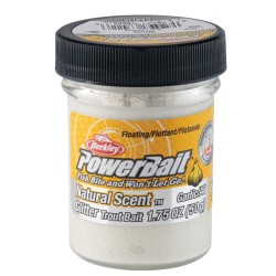 Berkley Powerbait Glitter Trout Bait White Batter for Trout Garlic