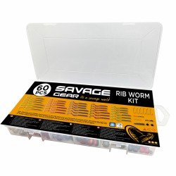Savage Gear Rib Worm Kit 60pcs Assorted with Box