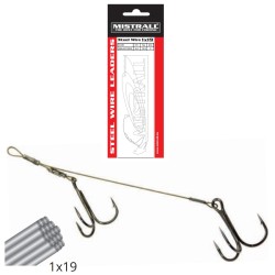 Mistrall Steel Cable with Double Treble Hook 1x19 15 kg 1pc