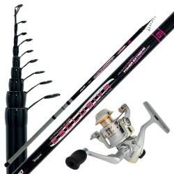 Bolognese Fishing Kit Rod 4 mt Carbon Reel Fa 3bb