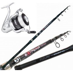 Combo Fishing No Limits Rute Super Strong 3,5 lb Shakespeare Rolle mit Faden