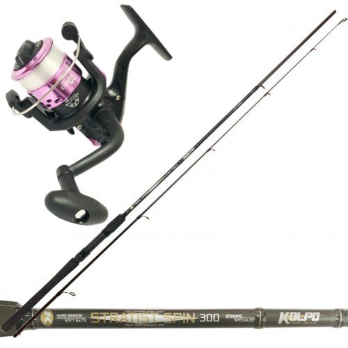 Combo Spinning Carbon Barrel 10-55 gr 2.10 mt Rolle 4 Lager All Fishing