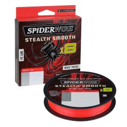 Spiderwire Stealth Smooth8 X8 PE Geflecht 8 Köpfe 300mt Rot