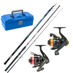Combo Fishing Spinning Bolognese Reeds Reels Wires and Briefcase
