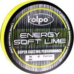 Fishing line Energy Soft Lime Kolpo 500 mt