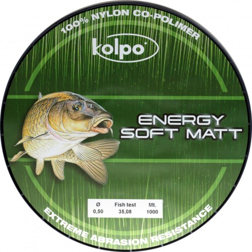 Angelschnur Energie Soft Matt spezielle Karpfen Kolpo 1000mt Kolpo