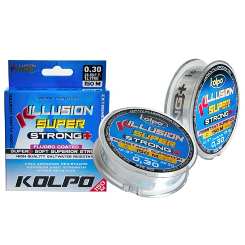Kolpo Killusion Super Strong+ Fluorbeschichtete, widerstandsfähige, hochwertige Angelschnur, 150 m Kolpo - Pescaloccasione