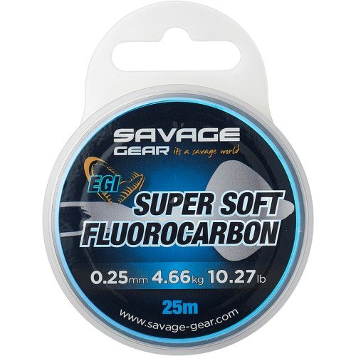 Savage Gear Super Soft Fluorocarbon Speziell Angeln Egi 25 mt Savage Gear - Pescaloccasione