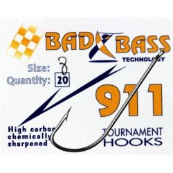 911 Bad Bass Tournament fishing hooks Bad Bass with loop