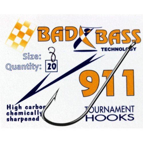911 Bad Bass Tournament fishing hooks Bad Bass with loop Bad Bass