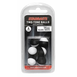 Starbaits boilies 14 mm two-color black white