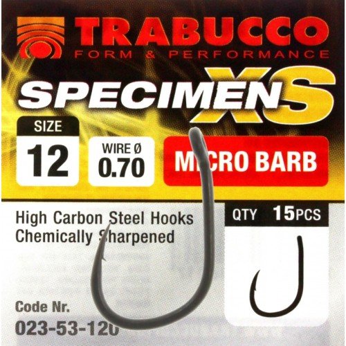 Fish hooks Trabucco Specimen XS Micro Barb Equipment, fishing rods and fishing reels